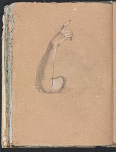Verona-Skizzenbuch: Rechter Arm und Hand, Seite 66, 1760 von Francesco Lorenzi
