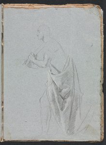 Verona Skizzenbuch: Stehender Mann mit Draperie (Seite 19) von Francesco Lorenzi