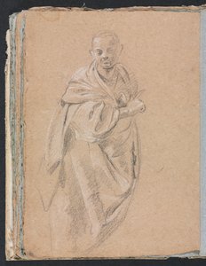 Verona Skizzenbuch: Stehender Mönch Seite 52, 1760 von Francesco Lorenzi