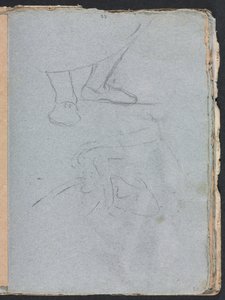 Verona Skizzenbuch: Studie von Füßen (Seite 53) von Francesco Lorenzi