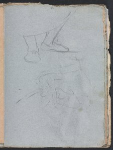 Verona Skizzenbuch: Studie von Füßen, Seite 53, 1760 von Francesco Lorenzi