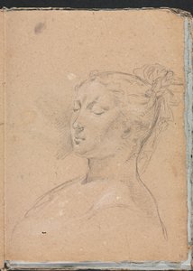 Verona-Skizzenbuch: Frau mit geschlossenen Augen, Seite 15, 1760