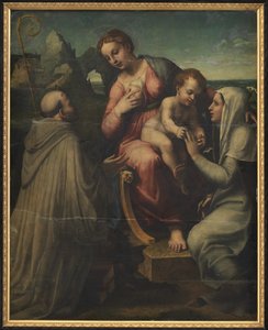 Die Madonna und das Kind mit Heiligen
