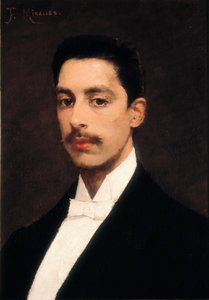 Porträt von Enrique Granados (1867-1916), spanischer Pianist und Komponist, spätes 19. Jahrhundert von Francesco Miralles Galaup