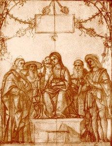 Madonna mit vier Heiligen von Francesco Morone