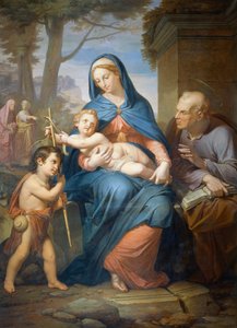 Heilige Familie, vor 1836, von Francesco Nenci (1781-1850), Öl auf Leinwand, 200x147 cm von Francesco Nenci