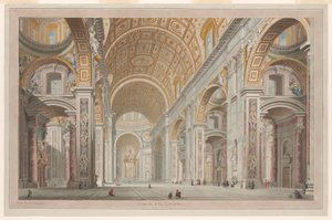 Innenansicht der Kirche St. Peter im Vatikan von Francesco Panini