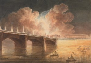 Fest für den allgemeinen Frieden in Paris am 18. Brumaire. Pont und Place de la Concorde, 1801-2 von Francesco Piranesi