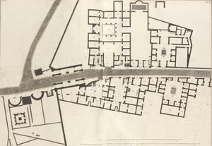 Großer Plan des Eingangs der Stadt Pompeji und ihrer umliegenden Gebäude, 1804