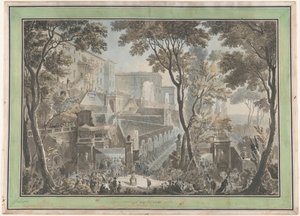 Palazzo der Villa d’Este in Tivoli, gesehen von der Fontana dell’Ovato
