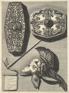 Restauriertes Detail der Trophäen von Ottaviano Augusto, ca. 1753 von Francesco Piranesi
