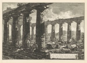 Tempel der Juno in Paestum von Francesco Piranesi