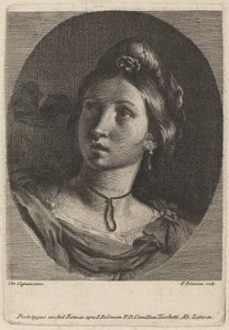 Kopf einer jungen Frau von Francesco Polanzani after Carlo Cignani