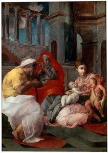 Die Heilige Familie mit Johannes dem Täufer und der Heiligen Elisabeth, 1541 von Francesco Primaticcio