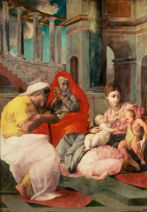 Die Heilige Familie mit St. Elisabeth und Johannes dem Täufer, 1541-3 von Francesco Primaticcio