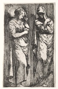 Zwei römische Frauen von Francesco Primaticcio