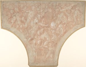 Vulkan schmiedet die Pfeile des Amor von Francesco Primaticcio