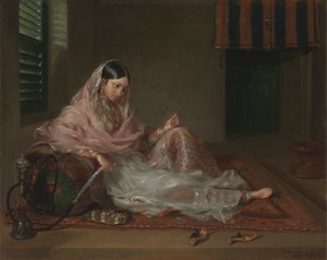 Muslimische Dame im Liegen von Francesco Renaldi