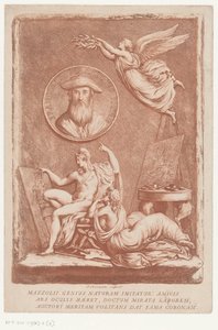 Allegorie auf den Künstler Francesco Mazzoli, bekannt als Parmigianino von Francesco Rosaspina