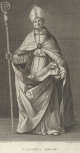 Heiliger Andrea Corsini als Bischof von Fiesole gekleidet, mit einem Bischofsstab, ca. 1780-1841