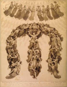 Illustration zur Göttlichen Komödie von Dante Alighieri Paradiso Gesang XVIII von Francesco Scaramuzza