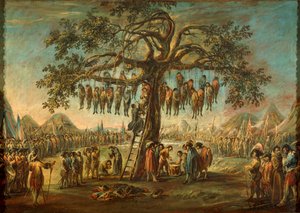 Die Elenden des Krieges: die Gehängten von Francesco Simonini