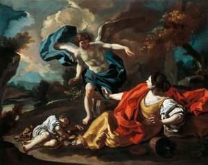 Hagar und Ismael von Francesco Solimena