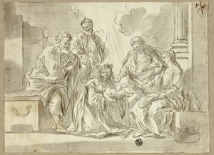 Heilige Familie mit Heiligen