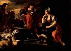 Jakob und Rahel am Brunnen von Francesco Solimena