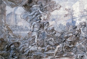 Perseus hält den Kopf der Medusa hoch, 18. Jahrhundert von Francesco Solimena