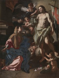 Der auferstandene Christus erscheint der Jungfrau, um 1708 von Francesco Solimena