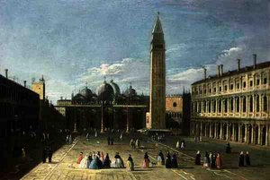 Ansicht der Piazza San Marco, Venedig von Francesco Tironi