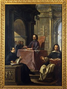 Streit zwischen einem Jesuiten und einem Dominikaner nach der Gegenreformation