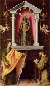 Die Madonna von Loreto mit dem Heiligen Paulus und dem Heiligen Franziskus