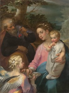 Die Rast auf der Flucht nach Ägypten, ca. 1569 von Francesco Vanni