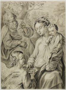 Die Rast auf der Flucht nach Ägypten, bekannt als Die Madonna della Pappa von Francesco Vanni
