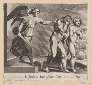 Vertreibung aus dem Paradies von Francesco Villamena
