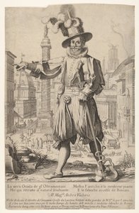Giovanni Alto Johann Alten, Ioannes Altus steht auf dem Quirinalhügel in Rom, mit hi..., 1613 von Francesco Villamena