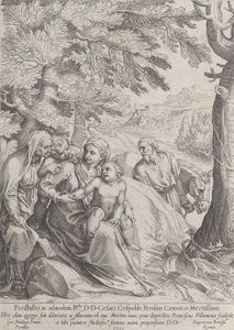 Die Rast auf der Flucht nach Ägypten, 1597 von Francesco Villamena
