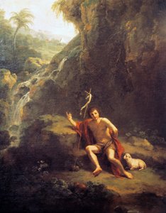 Landschaft mit Johannes dem Täufer von Francesco Zuccarelli