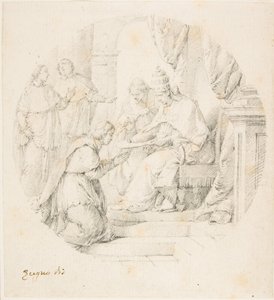 Angelo Maria Querini zum Kardinal ernannt von Benedikt XIII, 1709-87 von Francesco Zugno