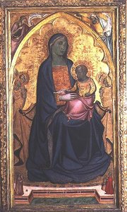 Madonna mit Kind auf dem Thron