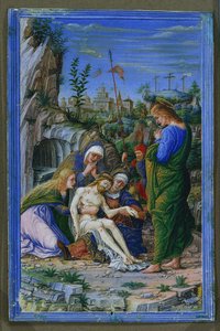 Einzelblatt aus einem Stundenbuch: Pieta von Francesco dai Libri