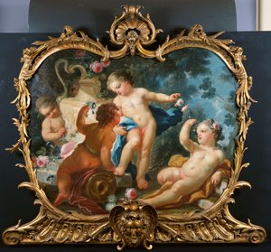 Ein Überdach mit spielenden Putti