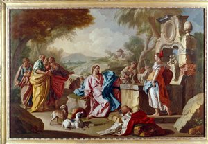 Christus und die Frau von Samaria von Francesco de Mura