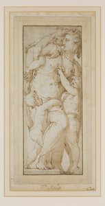 Studie einer Frau und Putti