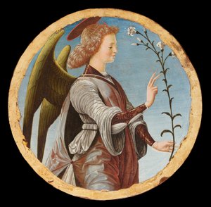 Polittico Griffoni: Engel der Verkündigung, ca. 1472-1473 von Francesco del Cossa