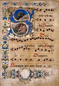 Ausschnitt aus einem Chorbuch von Francesco di Antonio del Chierico