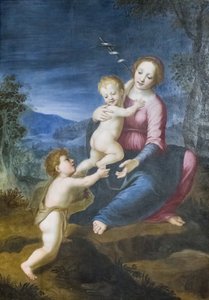 Die Jungfrau mit Jesus und Johannes dem Täufer