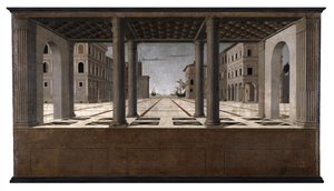 Idealstadt Architektonische Veduta von Francesco di Giorgio